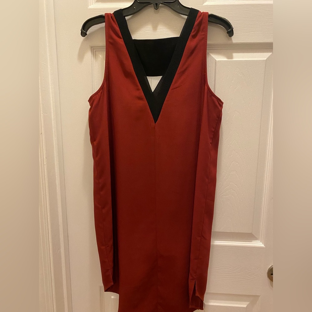 Burgundy cocktail dress